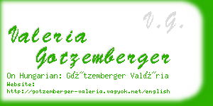 valeria gotzemberger business card